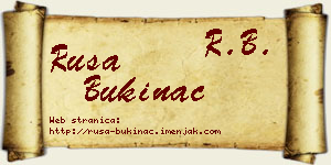 Rusa Bukinac vizit kartica